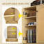 Armoire de rangement pour chaussures avec plaques réglables et portes naturelles