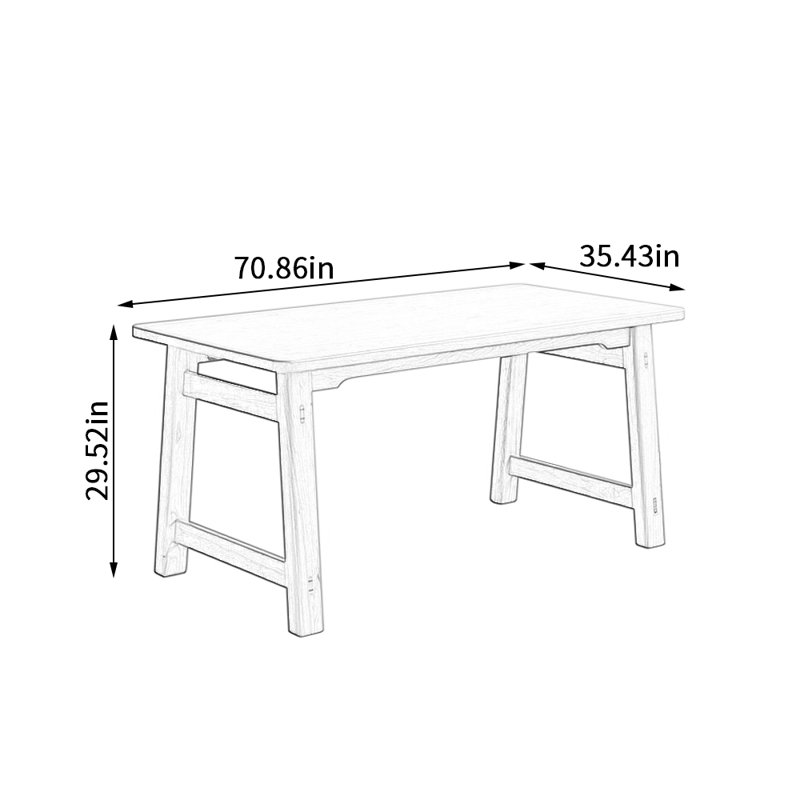 Bureau simple Simple Cherry, H 29,52 po x l 70,86 po x P 35,43 po