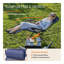 Ensemble de 2 chaises longues Zero Cravity, inclinables de patio pliant pour la plage de la piscine avec coussin et porte-gobelet, bleu