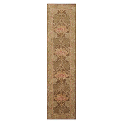 Tapis oriental gris en laine touffeté à la main 9 pi x 12 po Canora
