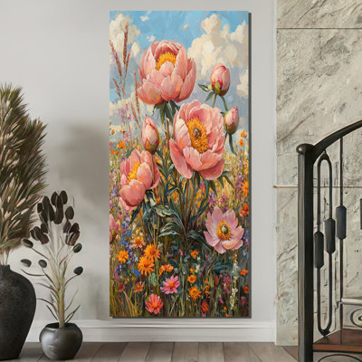 Barfield, pivoines dans les fleurs sauvages, patch VI - pivoines, art sur toile