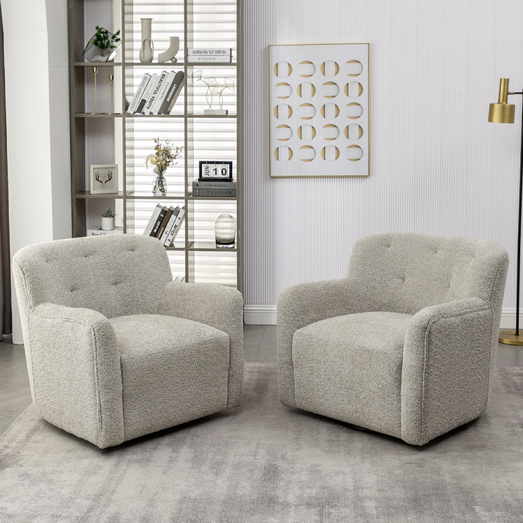 Bronder Chenille Swivel Accent Chair