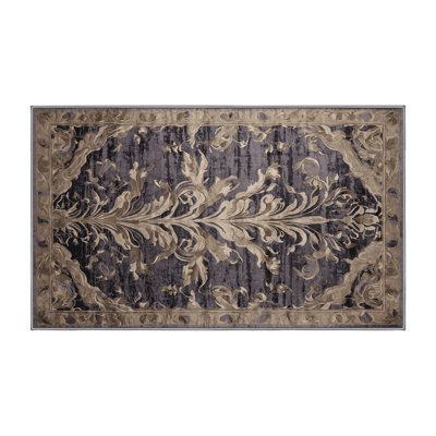 Machine Washable Gray Area Rug