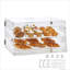 2-Tier Countertop Pastry Display Case Storage Acrylic with Removable Adjustable Shelves and Dual Door Access for Baked Goods