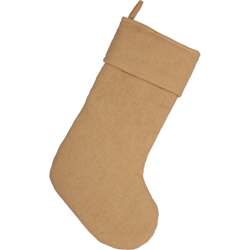 Festive Finds Burlap Stocking, 20" H x 11" W, Natural