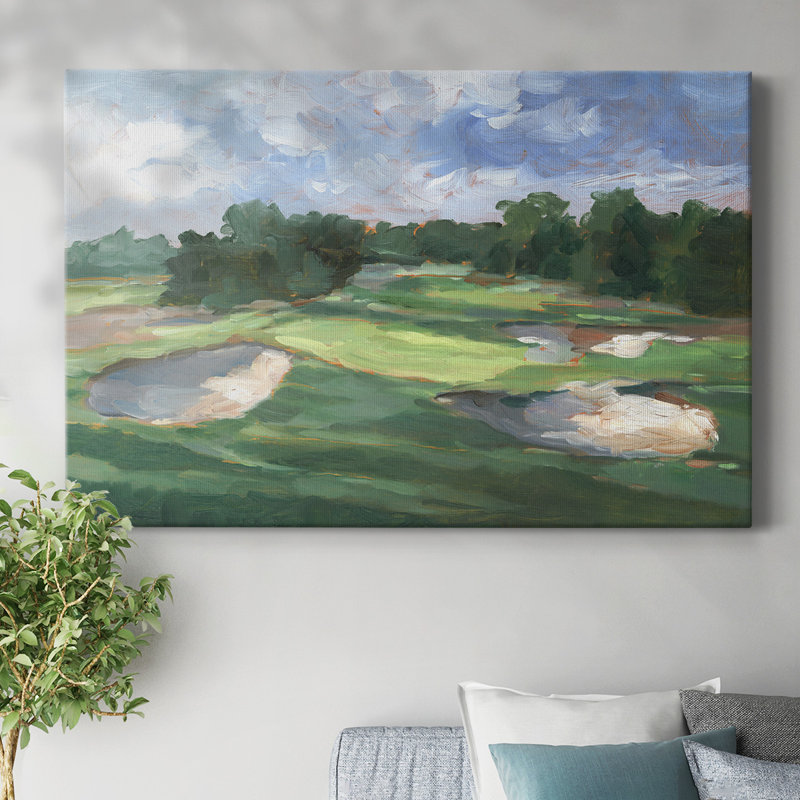 «Golf Course Study III», toile tendue avec châssis, H 12 po x l 18 po