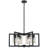 6 Light Chandelier, 24.4" Modern Farmhouse Chandeliers For Dining Room, Industrial Metal Geometric Hanging Light Fixture With Clear Glass Shade, Adjustable Height Chandelier For Kitchen Island Living Room Foyer-154928214