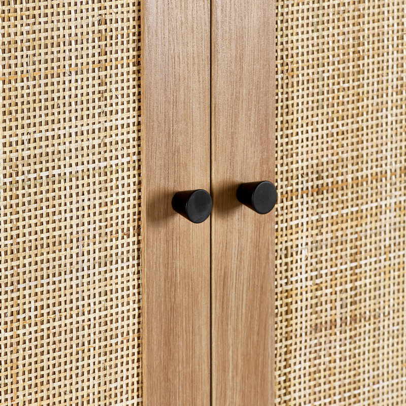 Reese 2 Door 1 Drawer Wardrobe, Oak