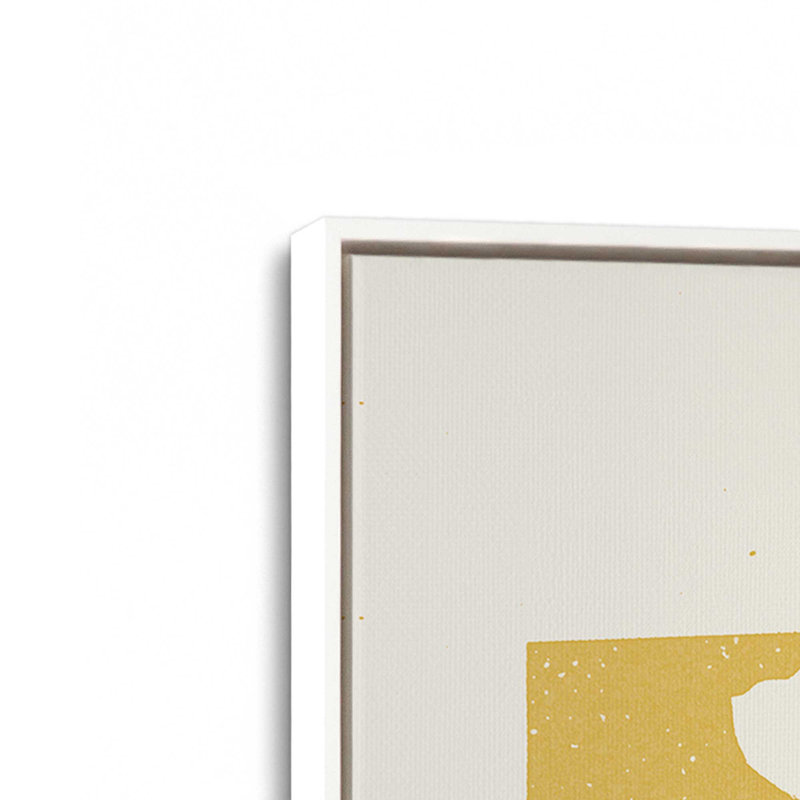 «Subtle Blossoms in Yellow», reproduction sur toile, H 18,75 po x l 12,75 po x P 1,75 po, Cadre flottant blanc opaque