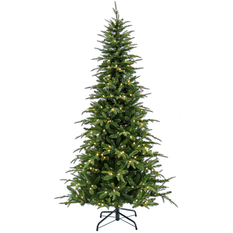 7.5 Ft. Pre-Lit Backer Pine Tree With LED Lights