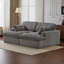 Double méridienne intérieure, canapé-lit rembourré surdimensionné pour l'intérieur, canapé-lit de luxe à assise profonde, causeuse modulaire, causeuse en velours côtelé pour le salon, sans assemblage requis, gris-157056089