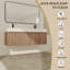 Ensemble de meuble-lavabo double 60 po Tullulah, meuble-lavabo mural avec plateau en résine