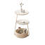 Table d'appoint en pierre frittée crème 14,57 po