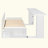 Daybed With Removable Desk, Storage Drawers & Hydraulic Side Table-366229098-366229100