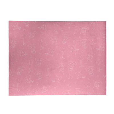 Tapis zone rose fait main
