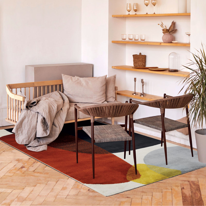 Clarkedale Abstract Area Rug, Rectangle 133cm x 180cm