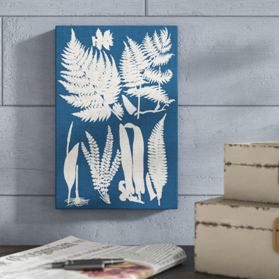 «Linen & Blue Ferns I», impression sur toile