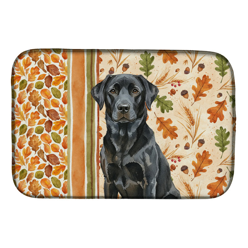 Tapis de séchage noir Labrador Retriever Heirloom, Noir