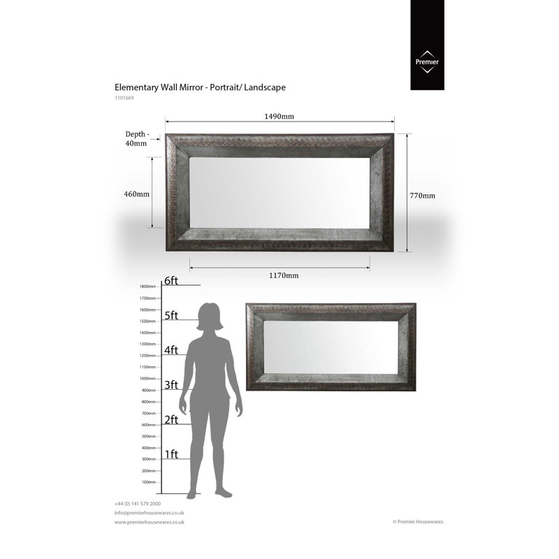Merle Solid Wood Flat Wall Mirror