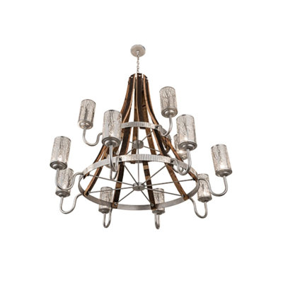 Swatzell 12 - Light Wagon Wheel Chandelier