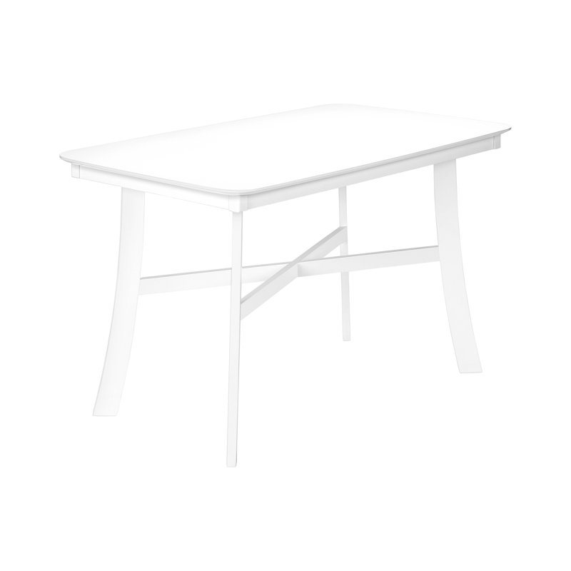 Table de salle à manger Liyaana, Blanc, Blanc