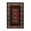 Tapis décoratif noir à motif gris-1020955791