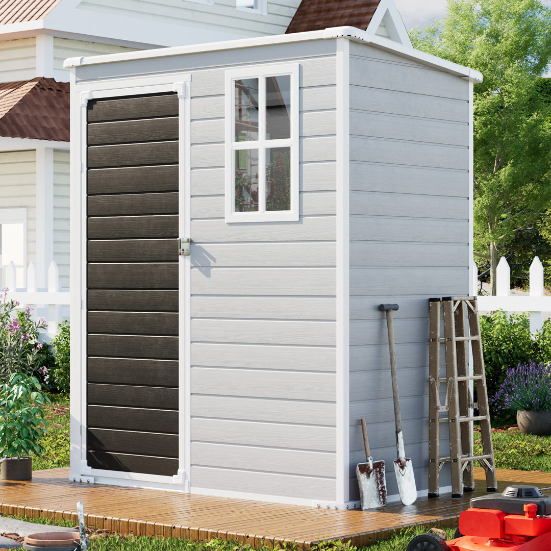 5 ft. W x 3 ft. D Resin Storage Shed JULY'S SONG Siding 