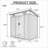 6X4ft Metal Shed