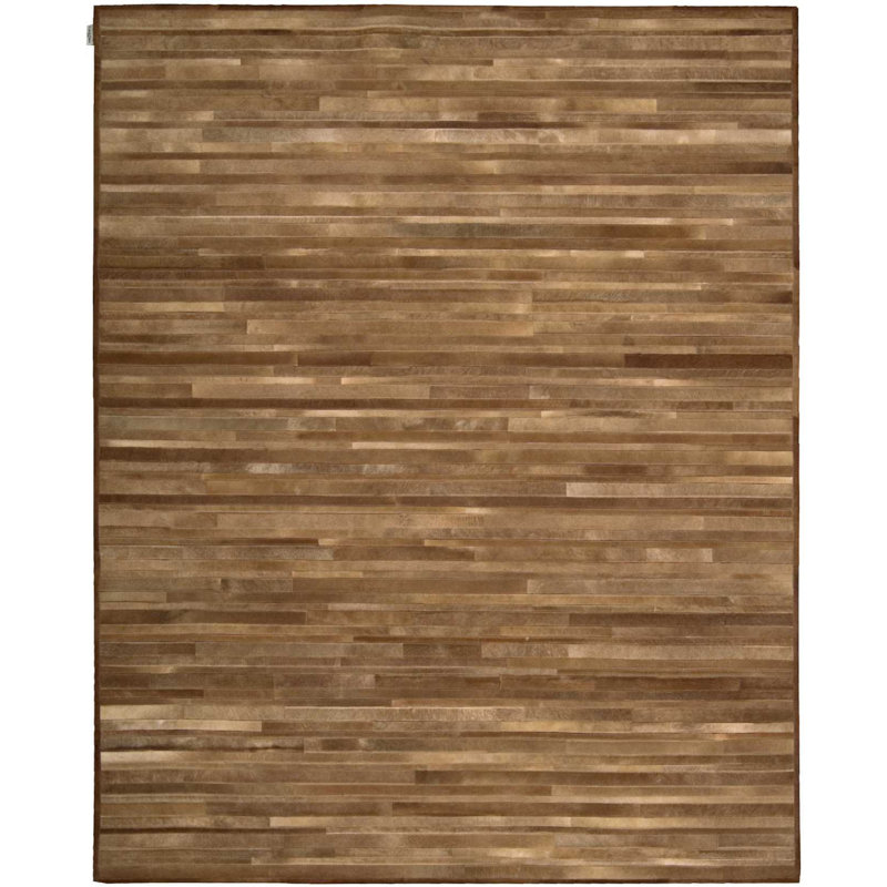 Prairie Cowhide Geometric Indoor Rug, Rectangle 10' x 14'