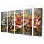 Or doré, rose, pivoine dorée - ensemble d'art sur toile pivoine-706809948