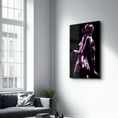 Peinture murale élégante en verre trempé 18,1 po x 28,3 po | 100% verre trempé, épaisseur: 0,16 pouce | Imprimé UV pour des couleurs éclatantes et une durabilité | Parfait pour la décoration intérieure et l'esthétique moderne