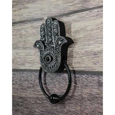 Sacred Symbols Hand Of God Hamsa Palm With Evil Eye Decorative Door Knocker