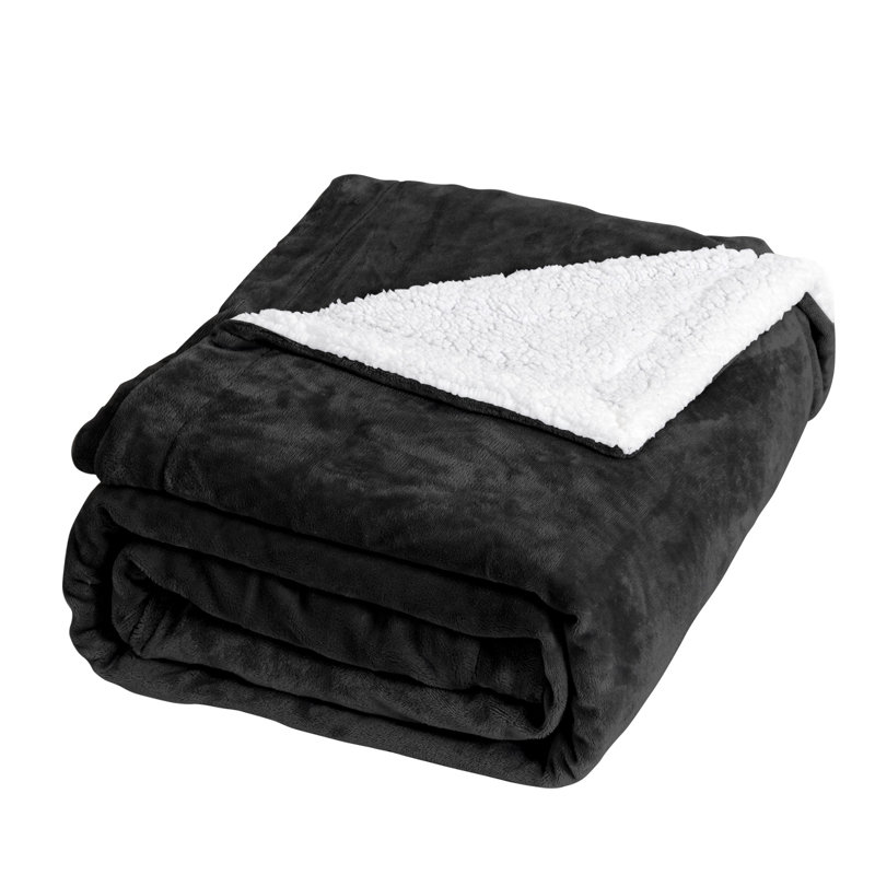 Blankets And Throws Throw Blanket, 200cm x 150cm, Black