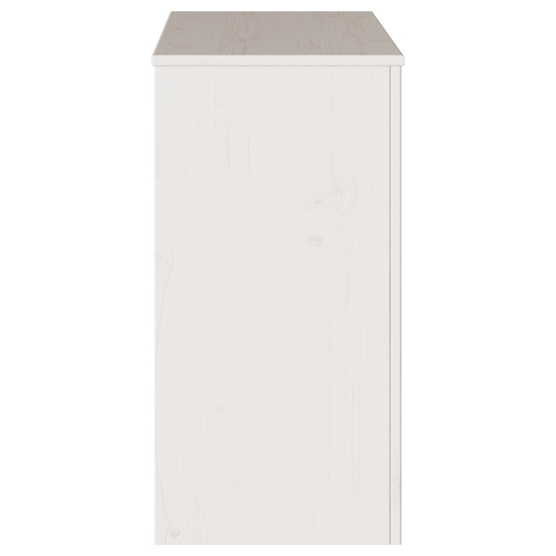 37cm Solid Wood Console Table, Oyster White