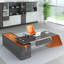 Bureau de 102,36 po moderne en forme de L à densité noire-176236173