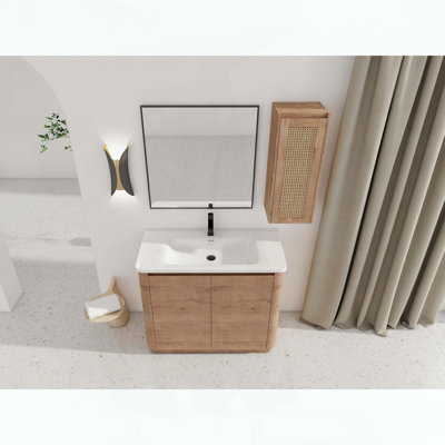 40 Freestanding Bathroom Vanity with Ceramic Sink