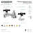 Kingston Brass Duchess Two-Handle 3-Hole Deck Mount Widespread Bathroom Faucet with Brass Pop-Up Drain-12624177