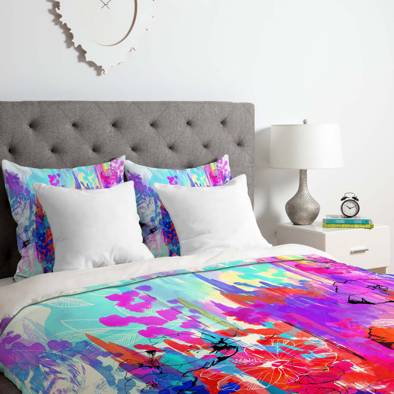 Holly Sharpe Floral Duvet Cover, Twin/Twin XL Duvet Cover + 1 Standard Sham