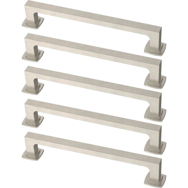 Parow 6 5/16" Center Bar Pull Multipack, 6 5/16" Center to Center, Satin Nickel