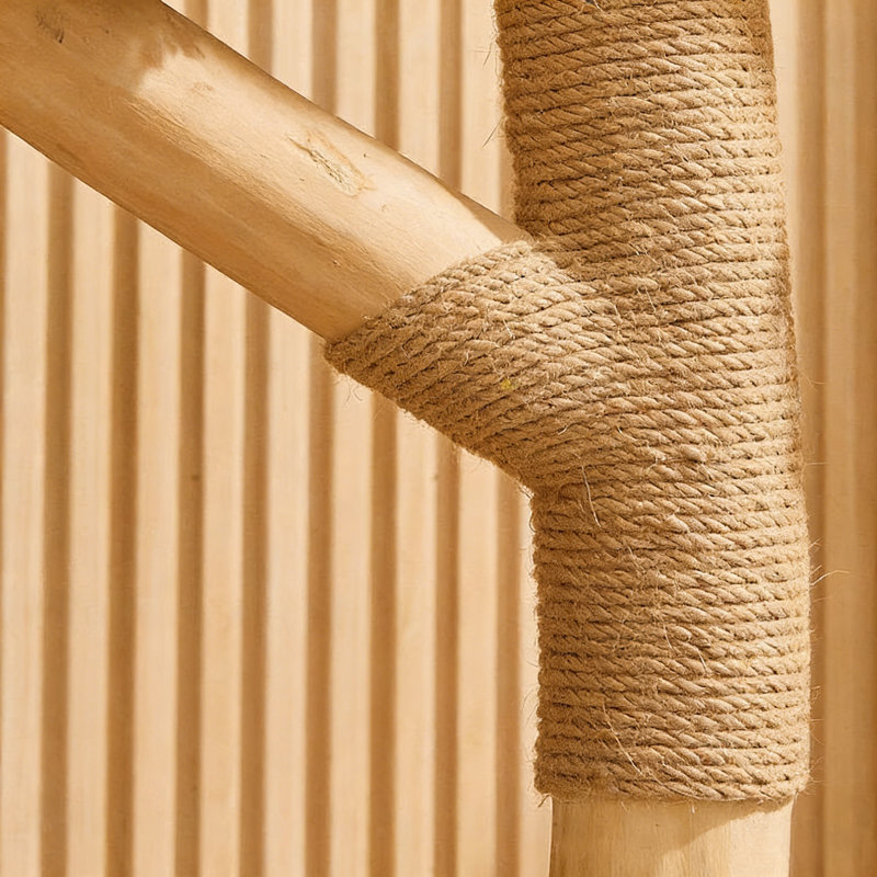 Structure d'escalade moderne et minimaliste pour chat blanc