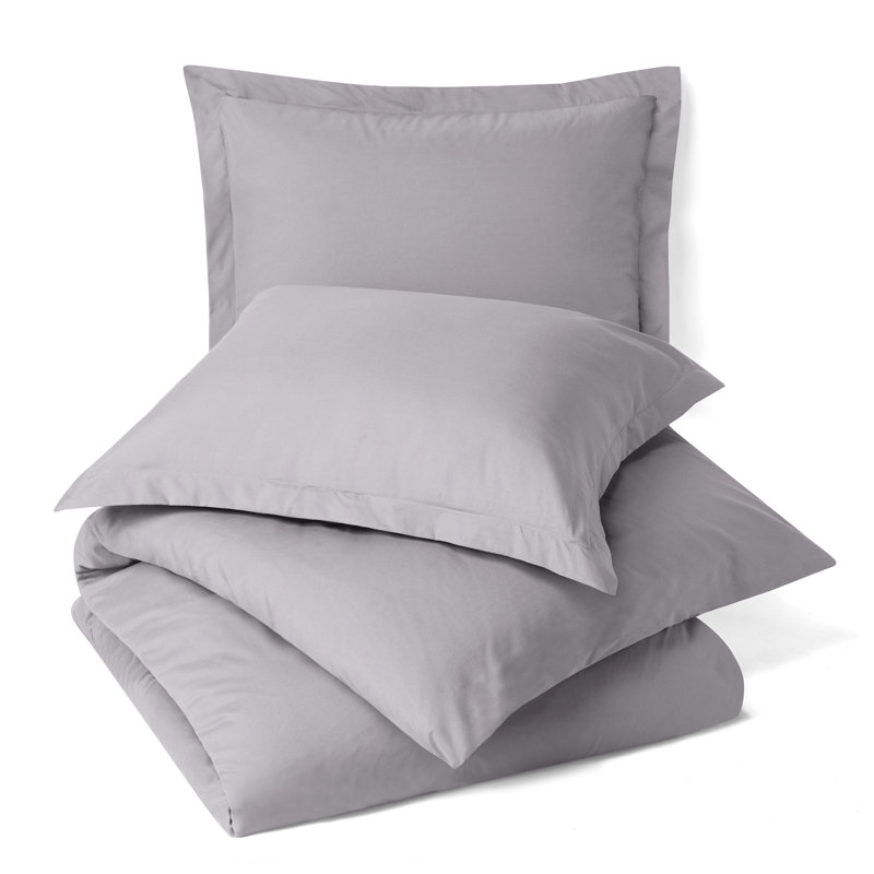  Ensemble de housse de couette ultra-doux, Gris lavande, Housse de couette très grand californien et 2 tai