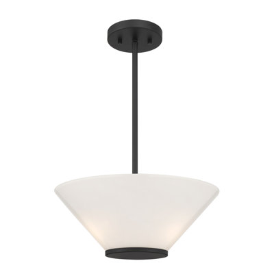 Luminaire suspendu semi-encastré ou suspendu 3 lumières Hashimoto en nickel satiné