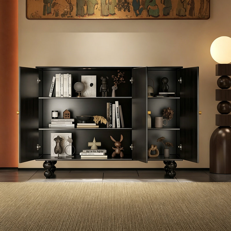Chinese Style Wooden Entryway Storage Cabinet
