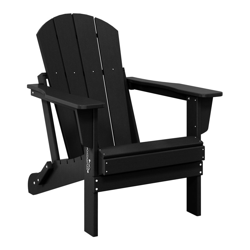 Chaise Adirondack pliante Vinnie, Noir