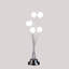 Lampe de table sphérique en métal chromé argenté à 6 lumières 27,5 po Aluminun-1716815628
