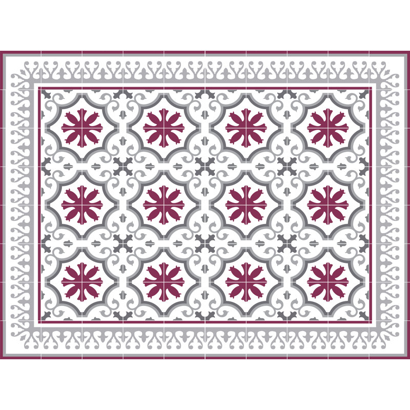 Hartigan Vinyl Machine Printed Area Rug, Rectangle 100 x 133cm