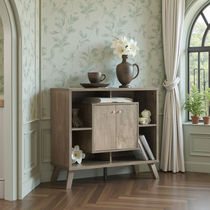 ??Multi-Functional Sideboard – Bookcase & Entryway Cabinet, Compact Design?