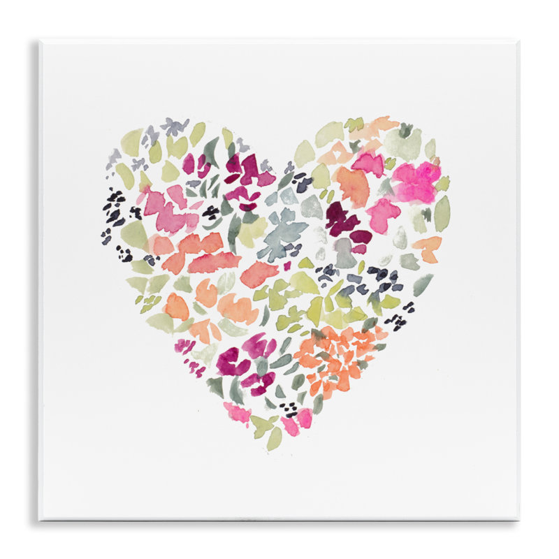 «Blooming Pastel Heart», plaque murale par Lanie Loreth