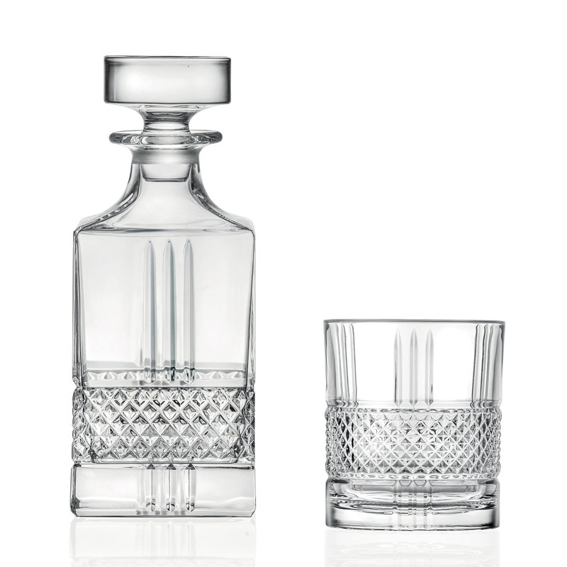 Ensemble de décanteur à whiskey 2 pièces crystal Meleze