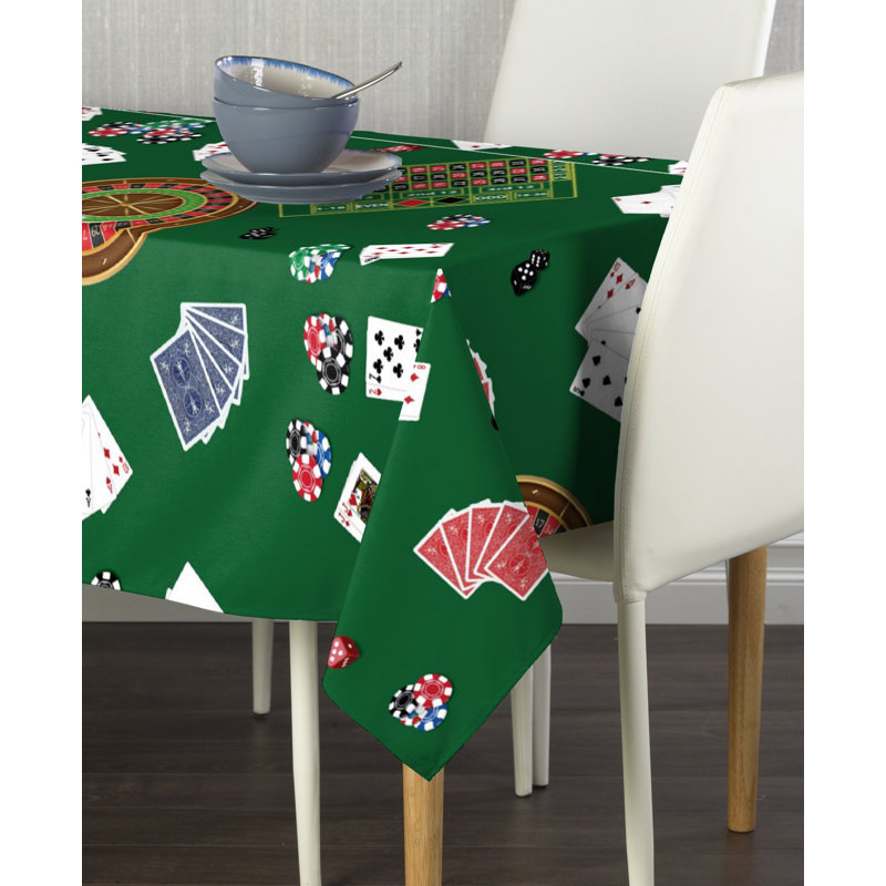 Fludd Casino Night Milliken Signature Tablecloth, 84" L x 60" W